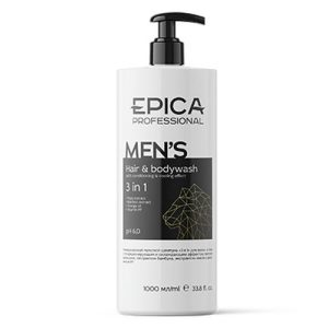 EPICA, Универсальный мужской шампунь для волос и тела 3 in 1 Men's, 1000 мл