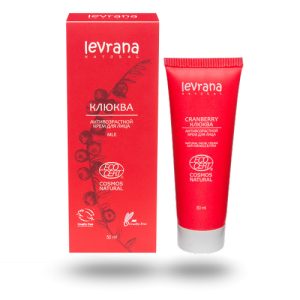 LEVRANA, Крем для лица "Клюква" антивозрастной, ECOCERT, 50 мл