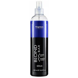 KAPOUS, Двухфазная сыворотка с антижелтым эффектом Blond Bar, 500 мл