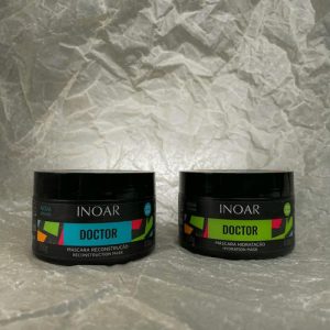 INOAR, Набор INOAR Doctor Mask Hydration – Маска для волос «Увлажнение», 250 гр. + INOAR Doctor Mask Reconstruction – Маска для волос «Реконструкция», 250 гр