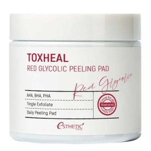 ESTHETIC HOUSE, Пилинг-подушечки косметические, пропитанные тоником гликолевые Toxheal Red Glyucolic Peeling Pad, 100 мл