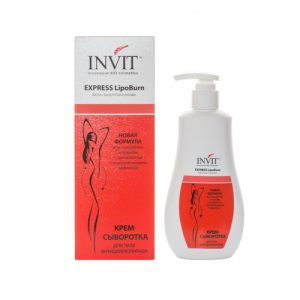 INVIT, Крем-сыворотка для тела антицеллюлитная Express LipoBurn, 250 мл