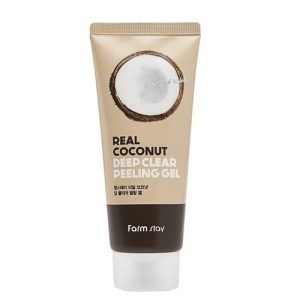 FARMSTAY, Отшелушивающий пилинг-гель с экстрактом кокоса Real Coconut Deep Clear Peeling Gel, 100 мл