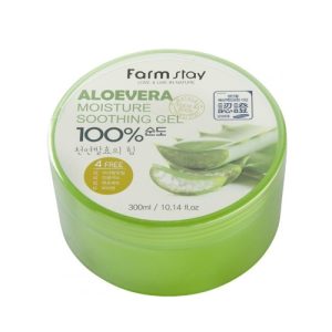 FARMSTAY, Многофункциональный гель с экстрактом алоэ Aloe Vera Moisture Soothing Gel 100%, 300 мл