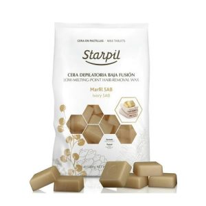 STARPIL, Воск горячий в брикетах в пакете Слоновая кость (плотный +++), 1000 гр