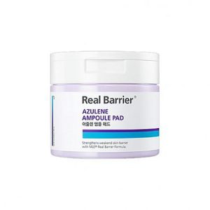 Real Barrier Успокаивающие тонер-пэды с Азуленом AZULENE AMPOULE PAD 70шт