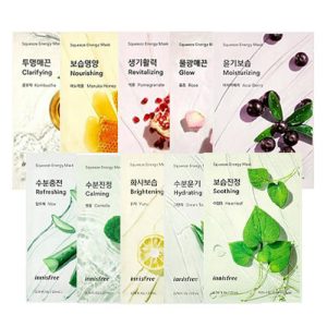 Innisfree Маска для лица Squeeze Energy Mask 22мл (10 типов)