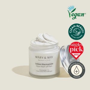 Mary&May Смываемая маска для сияния кожи Lemon Niacinamide Glow Wash off Pack 125гр