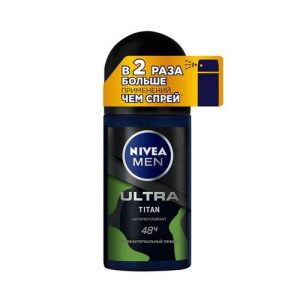Мужской шариковый дезодорант - антиперспирант Nivea Men Ultra Titan 50мл