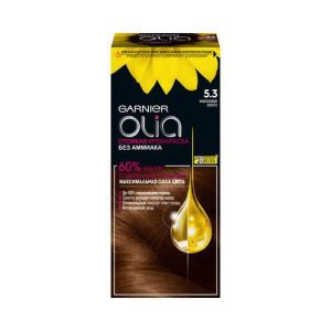 Стойкая крем - краска Garnier Olia для волос 5.3 Каштановое золото