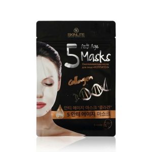 Омолаживающая маска для лица Skinlite 5 Masks "Collagen" с коллагеном 5шт