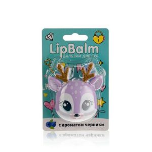 Бальзам для губ Lip Balm "Оленёнок Светло-зеленый" с ароматом черники 6г