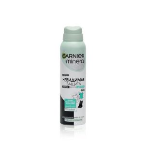 Женский дезодорант - антиперспирант Garnier Mineral "Невидимый - Черное, Белое, Цветное" Свежесть Алоэ, 150мл