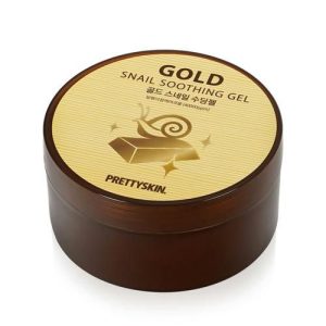 Мультифункциональный гель для лица и тела Prettyskin "Gold Snail soothing gel" с муцином улитки и 24К золотом 300мл