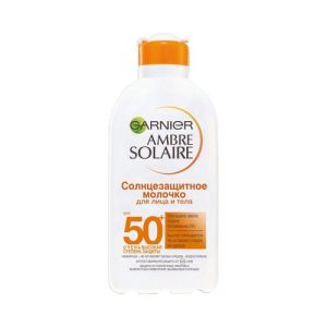 Молочко Garnier Ambre Solaire солнцезащитное "защита от сухости" SPF 50 200мл
