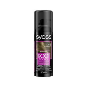 Тонирующий спрей Syoss Root Retoucher для закрашивания корней волос и седины, Каштановый 120мл