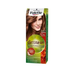 Стойкая крем - краска Palette Фитолиния для волос 670 Золотистый орех