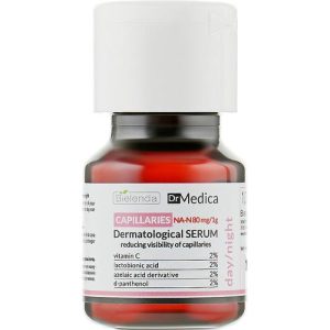 Bielenda Dr Medica Capillaries Dermatological Serum Reducing The Visibility Of Broken Capillaries - Дерматологическая сыворотка, уменьшающая покраснения, гипоаллергенная, 30 мл.