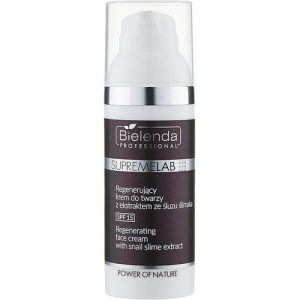 Bielenda Professional SupremeLab Power of Nature - Восстанавливающий крем для лица с муцином улитки SPF15, 50 мл.