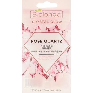 Bielenda Crystal Glow Rose Quartz - Увлажняющая и осветляющая маска-праймер для лица, 8 г.