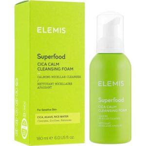 Elemis Superfood CICA Calm Cleansing Foam - Пенка-очиститель лица с экстрактом центеллы азиатской, 180 мл.