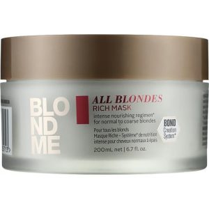 Schwarzkopf Professional BlondMe All Blondes Rich Mask - Обогащённая маска для волос всех типов, 200 мл.