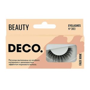 Накладные ресницы `DECO.` FAUX MINK с эффектом норки №303