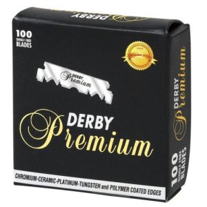 Derby Premium Barber Razor - Сменные лезвия для бритья 100 шт Половинки