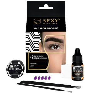 Хна для бровей SEXY BROW HENNA набор 5 капсул черный