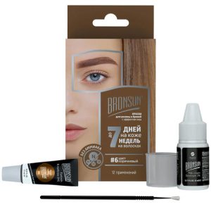 Краска для бровей BRONSUN набор №6 коричневый