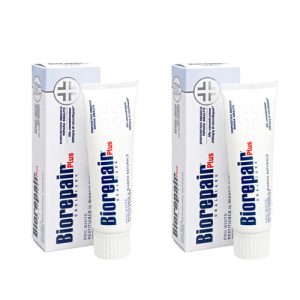 Биорепейр Зубная паста Pro White Plus сохраняющая белизну, 2 х 75 мл (Biorepair, Отбеливание и лечение)