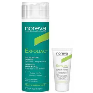 Норева Набор для проблемной кожи: гель, 200 мл + крем, 30 мл (Noreva, Exfoliac)