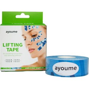 Ayoume Тейп для лица 2, 5см*5м камуфляж голубой Kinesiology tape roll