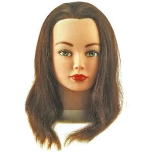 Тренировочный макет CATHY с натуральными волосами 30/35 см