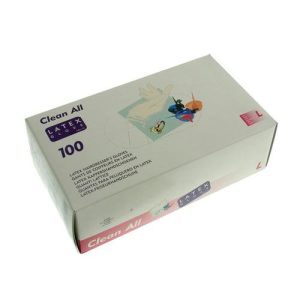 Перчатки парикмахерские прозрачные 100 штук (L)