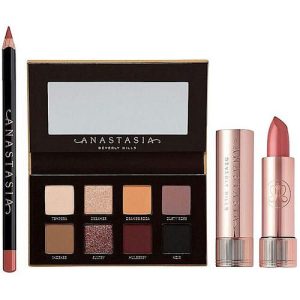 Anastasia Beverly Hills Mini Soft Glam Deluxe Trio (pal/6.4g + lipst/3 g + lip/liner/1.14g) Набор для макияжа