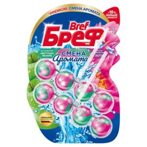 Блок для унитаза BREF подвесной 2х50г яблоня-лотос, 100г