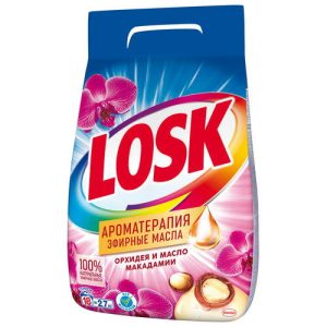 Cтиральный порошок LOSK ароматерапия, орхидея и масло макадамии, 2.7кг