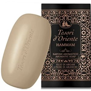 Парфюмерное твердое крем-мыло Tesori d’Oriente Hammam масло аргана и апельсиновый цвет 125 гр