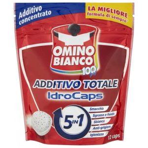 Таблетки для удаления пятен Omino Bianco Additivo Totale 5в1, 240 гр (10 штук)