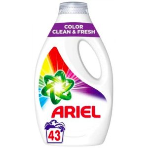 Гель для стирки цветных вещей Ariel Color Turbo Clean Action, 43 стирки, 2150 мл