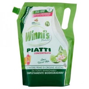 Концентрированная жидкость для мытья посуды с ароматом лайма Winni's Piatti Lime, запаска 1л