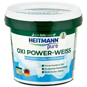 Кислородное средство для удаления Пятно + усилитель для стирки HeitmannNatur Pure Oxi Power WEISS, 500г