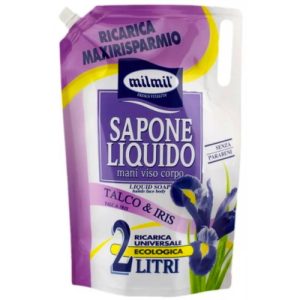 Жидкое мыло Milmil Sapone Liquido talco & iris Тальк и ирис 2000 мл