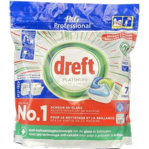 Универсальные капсулы для посудомоечной машины Dreft Platinum All In One, 75 шт