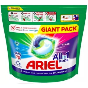 Капсулы для стирки Ariel Pods All in 1 для цветного белья 72 шт