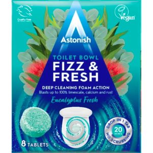 Таблетки для мытья унитаза Astonish Toilet Bowl Fizz&Fresh Eucalyptus Fresh Свежесть эвкалипта, 8 капсул