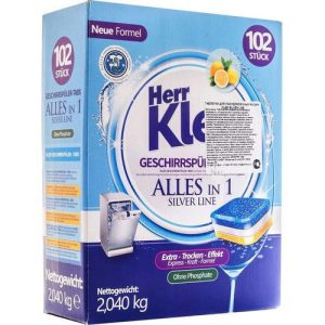 Таблетки для посудомоечных машин 2,04кг Klee Geschir Reiniger Tabs (90+12)