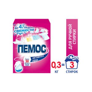 Порошок стиральный Пемос активная пена ручная стирка, 350г 1 шт