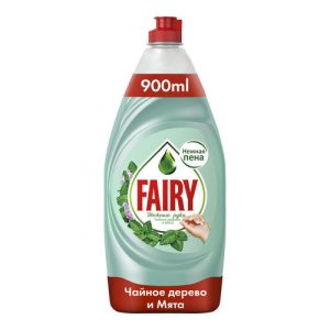 Средство Fairy Нежные ручки Чайное дерево и мята для мытья посуды 900 мл 1 шт